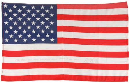 Lot #316 James Lovell: Enormous flown flag from Gemini 7 pilot Lovell - Image 1