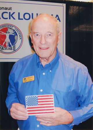 Lot #332 Jack Lousma: Flown STS-3 flag patch worn on Commander Lousmaâ€™s ejection suit - Image 3