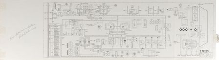 Lot #328 Richard Gordon: Lunar flown suit pressure schematic from the Apollo 12 CSM - Image 1