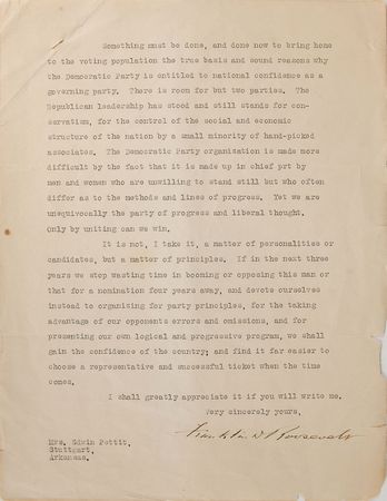 Lot #103 Franklin D. Roosevelt: 