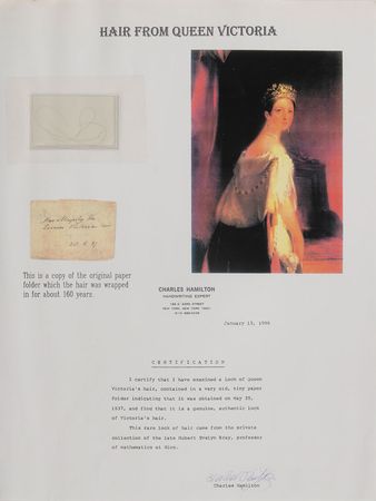 Lot #257 Queen Victoria and King Edward VII Hair - Image 2