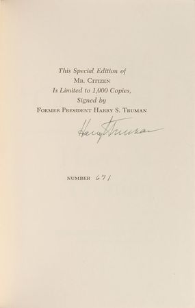 Lot #47 Harry S. Truman Book - Image 1
