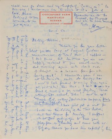 Lot #443 A. A. Milne: Uncommon grouping of three handwritten Milne letters - Image 3