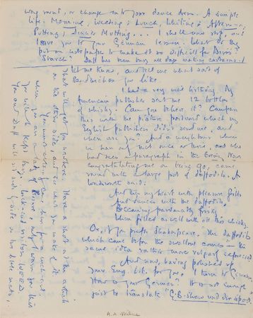 Lot #443 A. A. Milne: Uncommon grouping of three handwritten Milne letters - Image 4