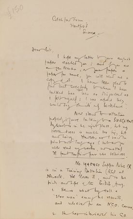 Lot #443 A. A. Milne: Uncommon grouping of three handwritten Milne letters - Image 5