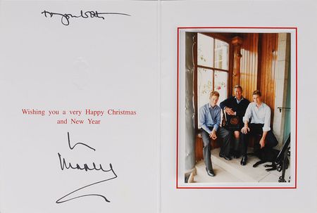 Lot #248 Prince Charles Christmas Card - Image 1