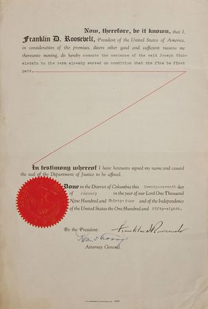 Lot #43 Franklin D. Roosevelt: Rare clemency document signed in the wake of Prohibition - Image 2
