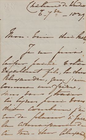 Lot #192 Queen Victoria Handwritten Letter Signed - Image 1
