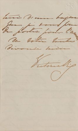 Lot #192 Queen Victoria Handwritten Letter Signed - Image 3