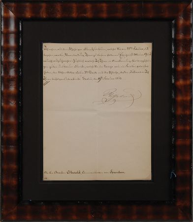 Lot #241 King Wilhelm I Signed Document - Image 1