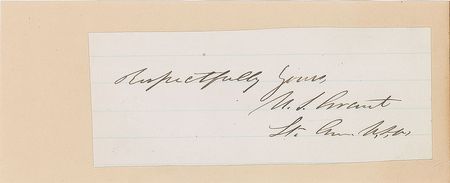 Lot #20 U. S. Grant Signature