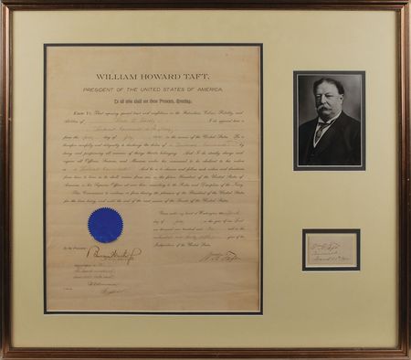 Lot #35 William H. Taft Signed Document