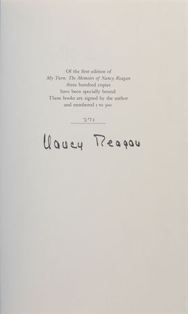 Lot #101 Nancy Reagan Book - Image 1