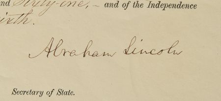 Lot #16 Abraham Lincoln: Scarce 1861 postmaster appointment - Image 3