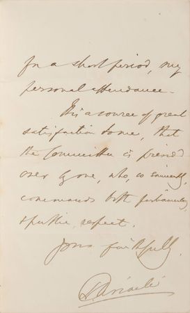 Lot #220 Benjamin Disraeli Handwritten Letter Signed - Image 3