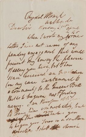 Lot #447 William Wordsworth: Scarce 1885 letter from the great English poet - Image 1