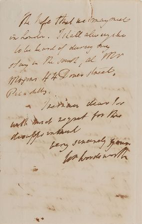 Lot #447 William Wordsworth: Scarce 1885 letter from the great English poet - Image 2