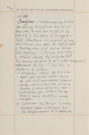 Lot #396 Leonard Baskin - Image 1
