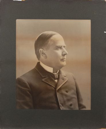 Lot #25 William McKinley: Mammoth mounted portrait