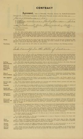 Lot #136 Harley-Davidson: William H. Davidson Signed Document - Image 1