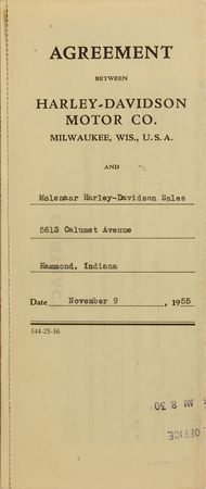Lot #136 Harley-Davidson: William H. Davidson Signed Document - Image 3