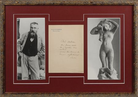 Lot #391 Auguste Rodin Handwritten Letter Signed - Image 1