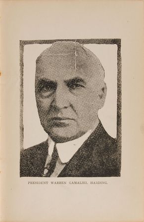 Lot #37 Warren G. Harding: Incredibly rare copy of
