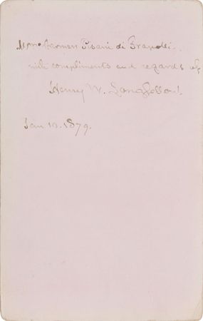 Lot #462 Henry Wadsworth Longfellow Signed Photograph - Image 1