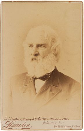 Lot #462 Henry Wadsworth Longfellow Signed Photograph - Image 2