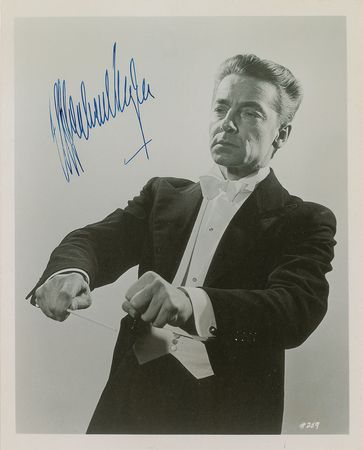 Lot #569 Herbert von Karajan Signed Photograph and Signature - Image 2