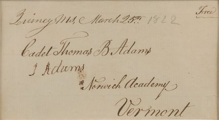 Lot #4 John Adams: Addressed to his grandson, 