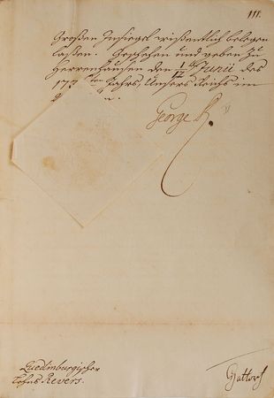 Lot #236 King George II Signed Document - Image 3