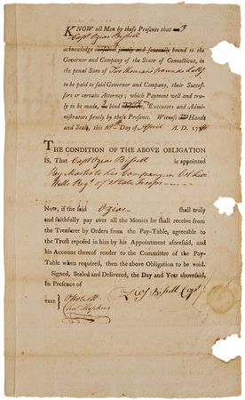 Lot #116 Oliver Wolcott Signed Document - Image 1