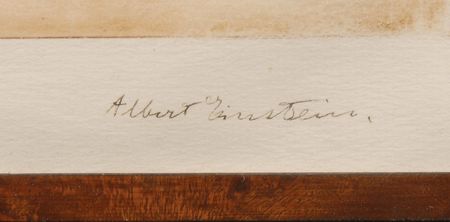 Lot #141 Albert Einstein: Striking 1934 Einstein etching signed by subject and artist - Image 3