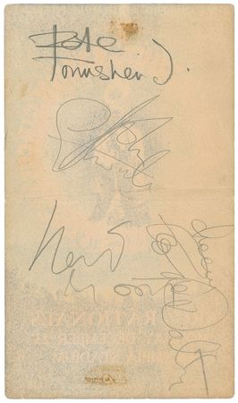 Lot #499 The Who: Rare handbill fully signed in 1969 - Image 1