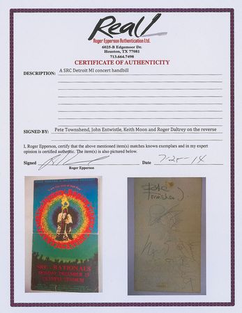 Lot #499 The Who: Rare handbill fully signed in 1969 - Image 4