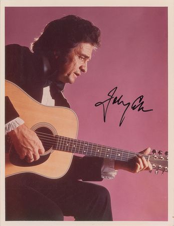 Lot #700 Johnny Cash Signed Photograph