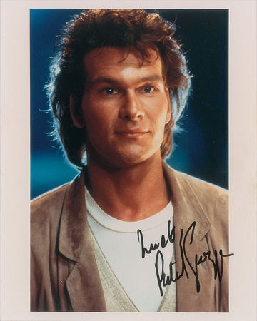 Lot #757 Patrick Swayze Signed Photograph