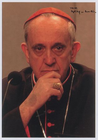 Lot #157 Pope Francis Signed Photograph - Image 1