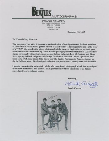 Lot #7001 Beatles Signed Photograph - Image 2