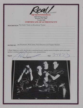 Lot #7384 The Clash Signed Oversized Poster - Image 2