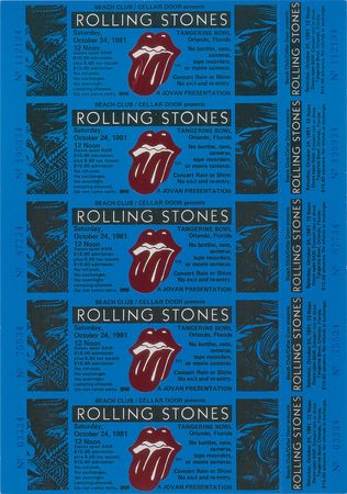 Lot #7100 Rolling Stones Concert Ticket - Image 1