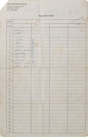 Lot #7385 The Clash: Joe Strummer Handwritten Lyrics - Image 2