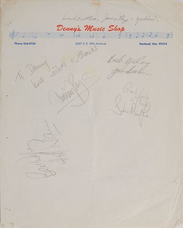 Lot #7087  Classic Rock Legends Signatures: Hendrix, Led Zeppelin, Deep Purple, Canned Heat - Image 3
