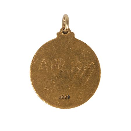 Lot #7120 Grateful Dead Gold ‘Steal Your Face’ Pendant By Owsley Stanley - Image 2