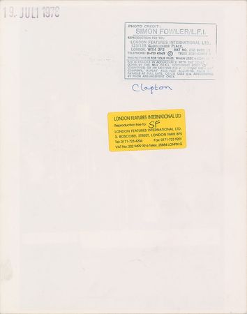 Lot #7190 Eric Clapton Oversized Photograph - Image 2