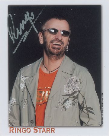 Lot #7033 Ringo Starr Pair of Signed Photographs - Image 1