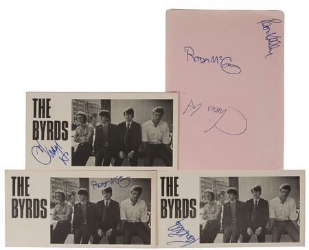 Lot #7189 The Byrds Set of (4) Signed Items - Image 1