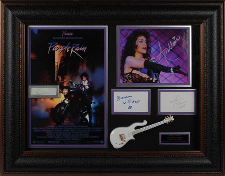Lot #7524 Prince ?Purple Rain? Signature Display - Image 1