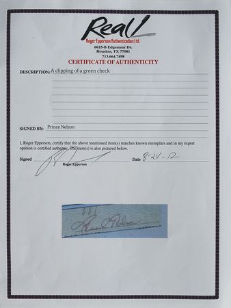Lot #7524 Prince ?Purple Rain? Signature Display - Image 5